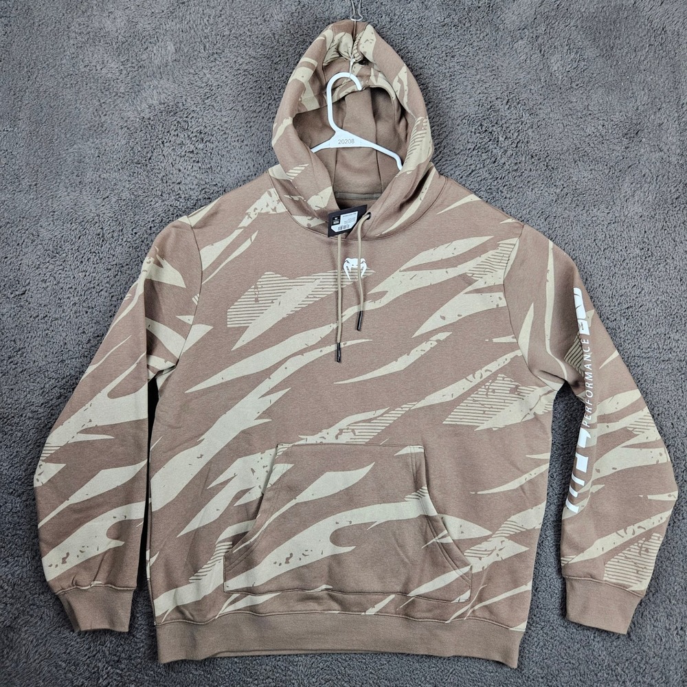Venum UFC Fight Week Adrenaline Hoodie Mens XXL Desert Camo Tiger Stripe